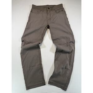 prAna Stretch Nylon Pants Mens 32x30 Brown Outdoor Hiking Casual